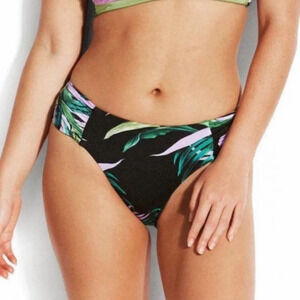 New! Seafolly las Palmas ruched side hipster bikini bottom nwot 21639